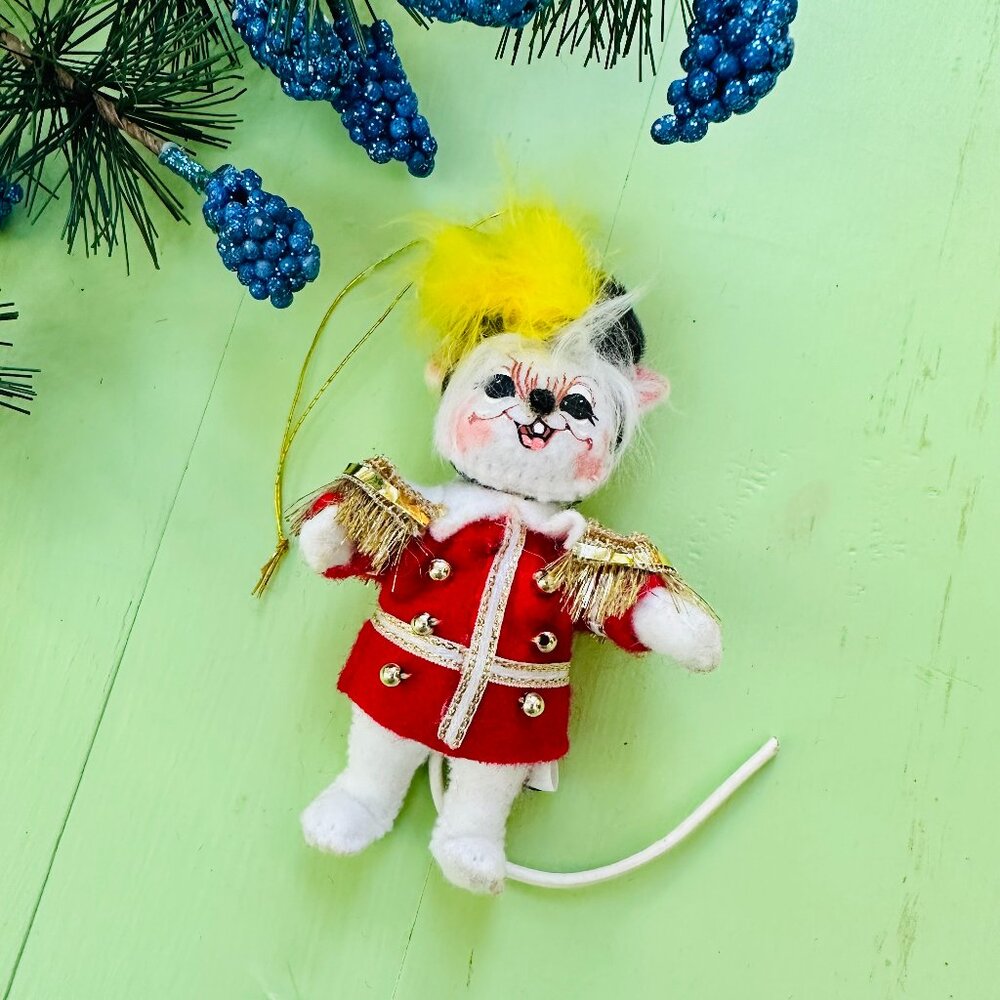 Annalee Christmas Ornament Marching Band Mouse Toy Soldier Rare Annalee Mouse